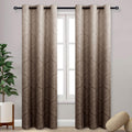 DWCN Ombre Blackout Drapes - Elegant Thermal Insulated Damask Design