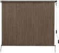 Outdoor Sunshade Roller Shades 96 in W x 96 in H - Patio Privacy & UV