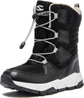 Kids Snow Boots Mid Calf Waterproof Warm Faux Fur Lined - Cozy