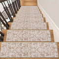 Lahome Carpet Stair Treads 15 Pack 8in x 30in - Soft Washable Non-Slip