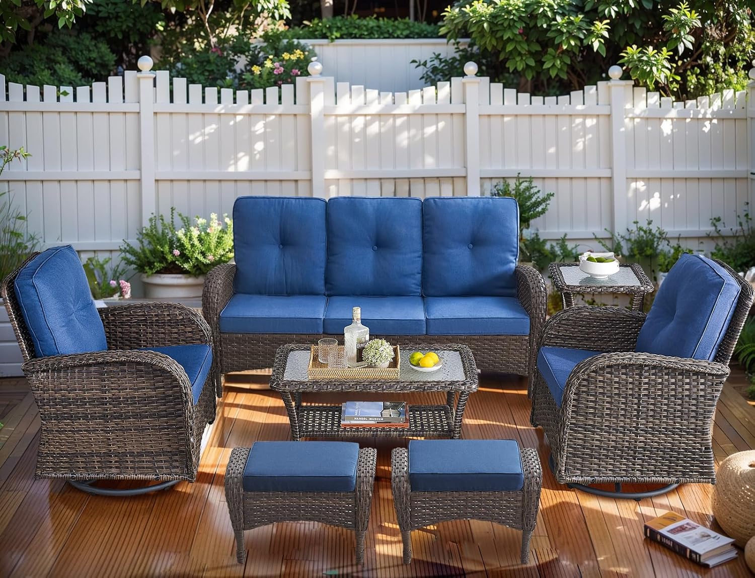 HUMMUH 7-Piece Outdoor Patio Furniture Set for Relaxation