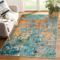 Modern Abstract Area Rug 4x6 - Colorful Soft Washable Accent Rug