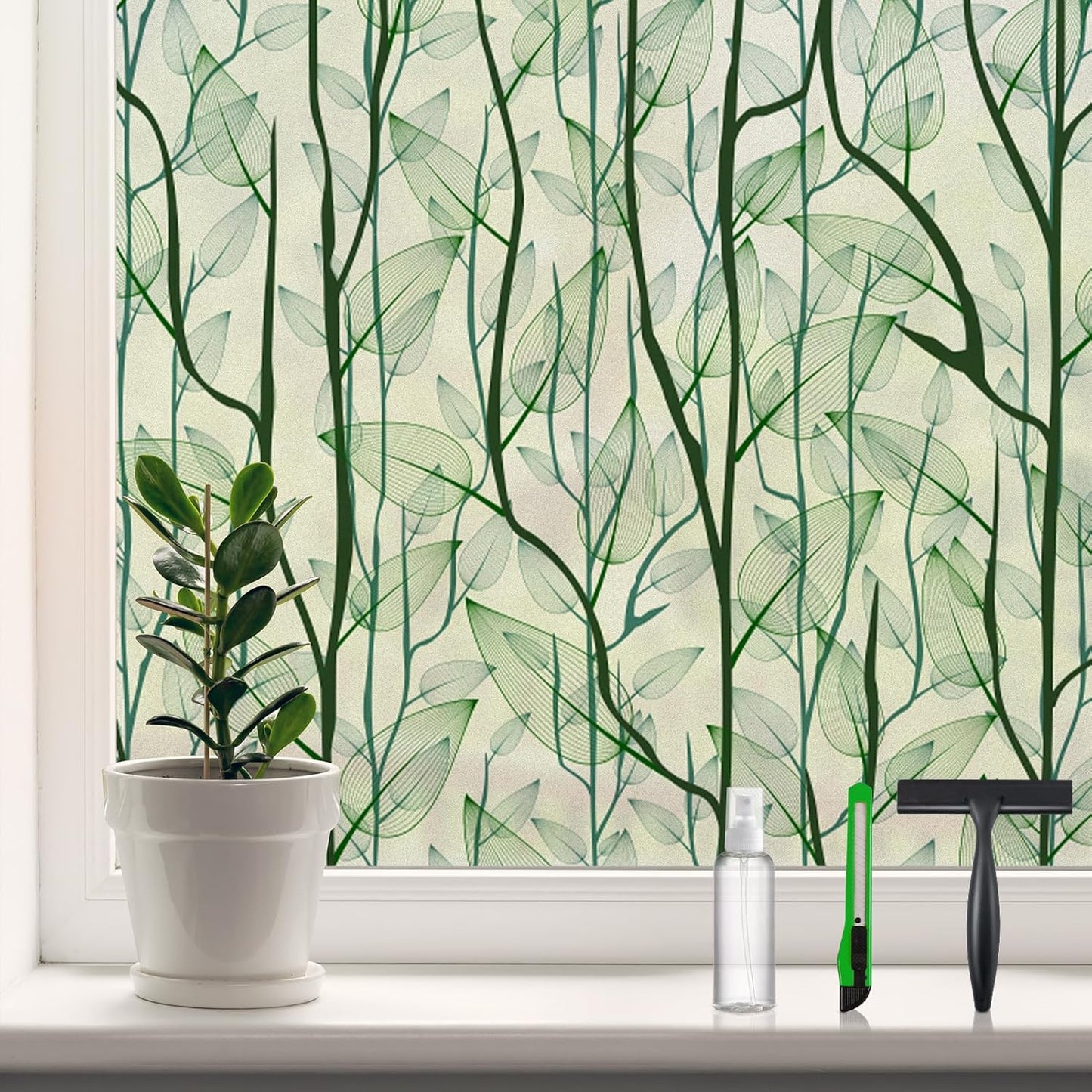 DKTIE Window Film Privacy for Home with Decorative Design