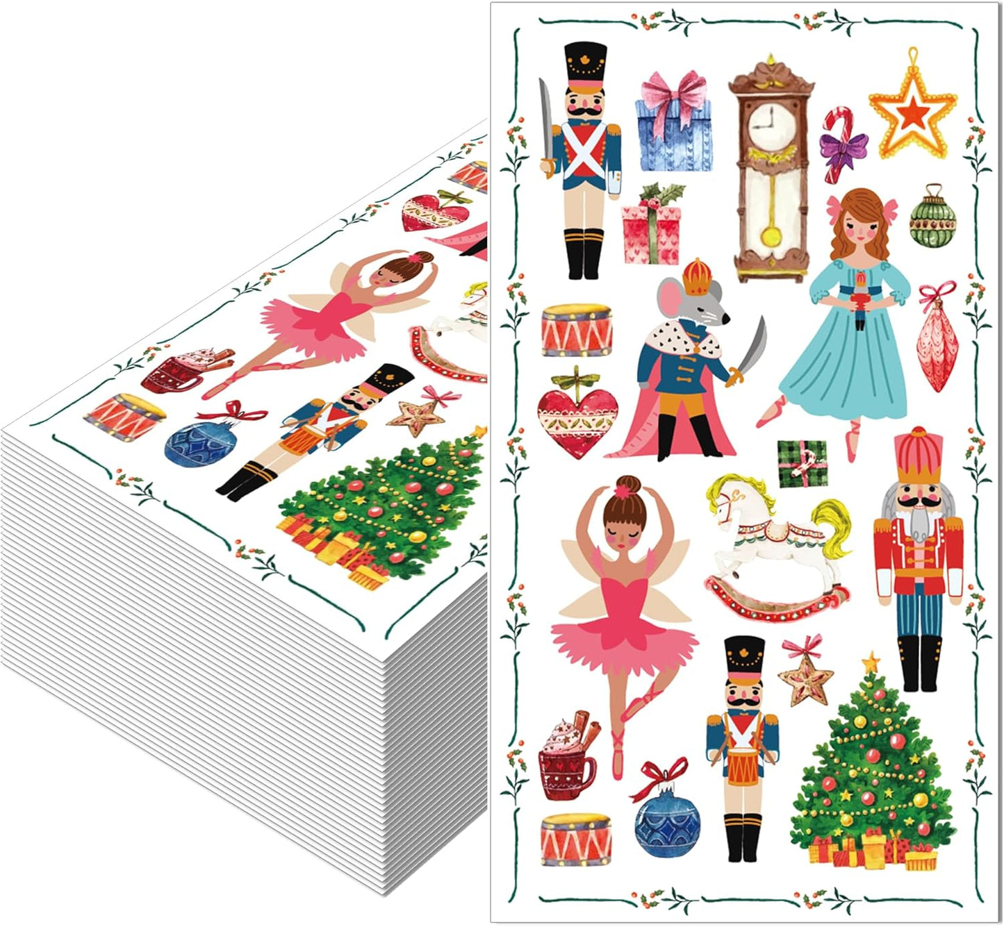 80 Pack Christmas Hand Napkins - Festive Decor for Dining!