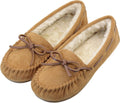 Women's Moccasin Slippers Micro Suede - Warm Faux Fur Lined