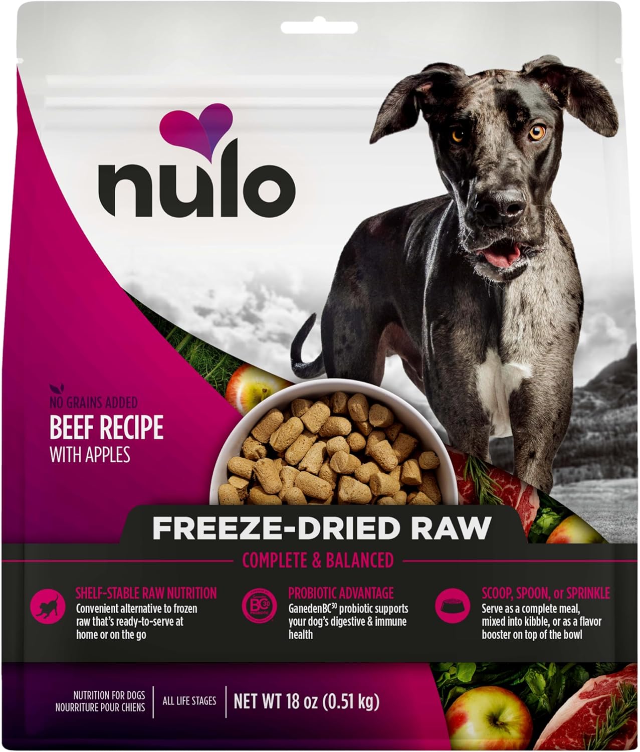 Nulo Freeze-Dried Raw Beef Recipe for Healthy Dogs