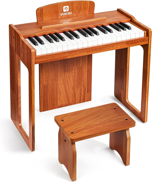 Vangoa 37-Key Wood Digital Piano for Kids, Music Education Toy