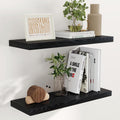 Fun Memories Black Floating Shelves 32 in Long - Deep Rustic Wall