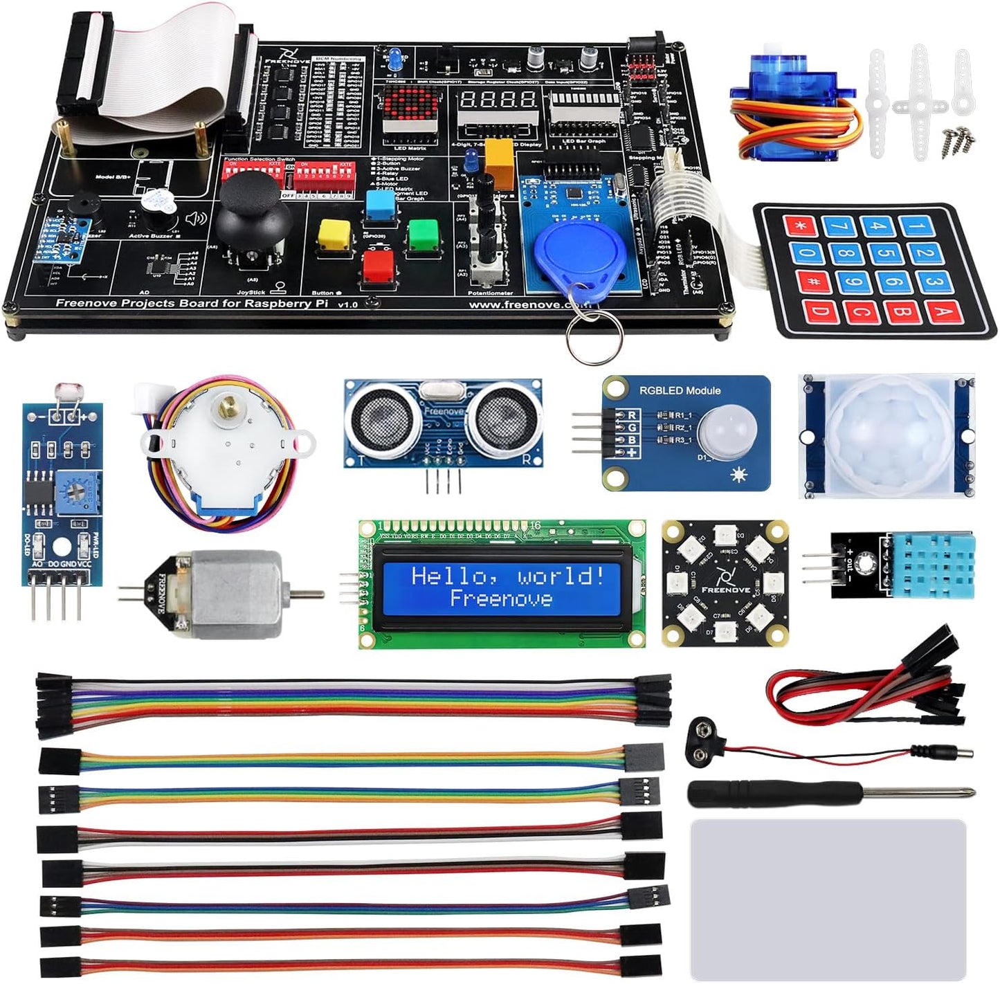 Freenove Projects Kit for Raspberry Pi 5 4 B 3 B+ 400 Zero 2 W