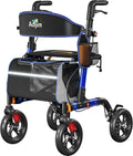 Walkers for Seniors Rollator with Seat and 350 lb Capacity - Stable