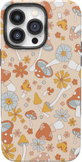 Casely iPhone 14 Pro Max Case Mushroom Magic Retro Floral - Drop Safe