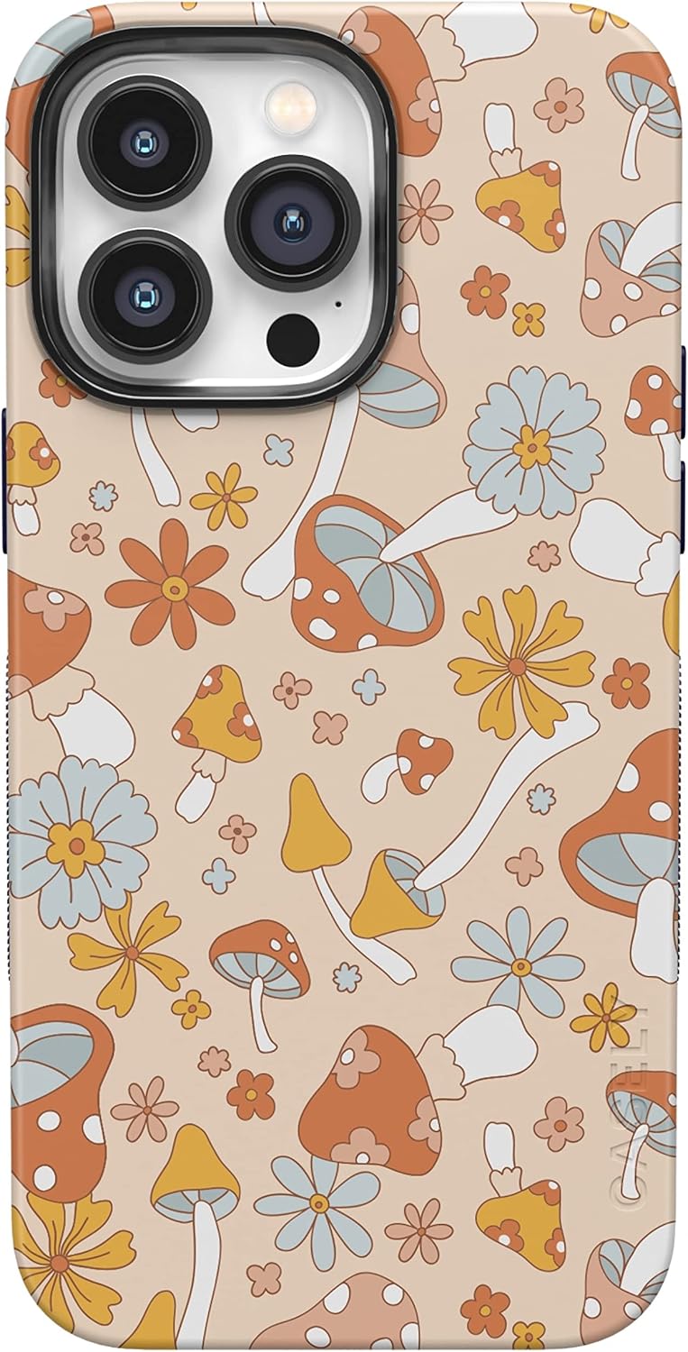 Casely iPhone 14 Pro Max Case - Mushroom Magic Retro Floral