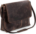 Leather messenger satchel laptop briefcase - Vintage full grain carry