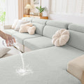 Waterproof Couch Cushion Covers for 3 Cushion Sofa - Light Grey