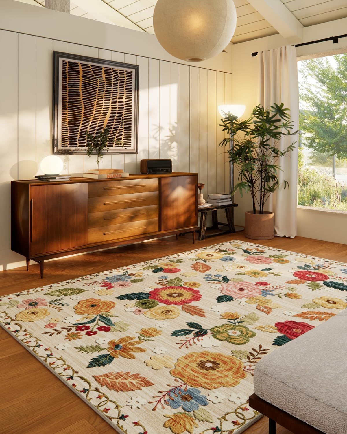 8x10 Area Rugs for Living Room: Washable Stain Resistant Rug