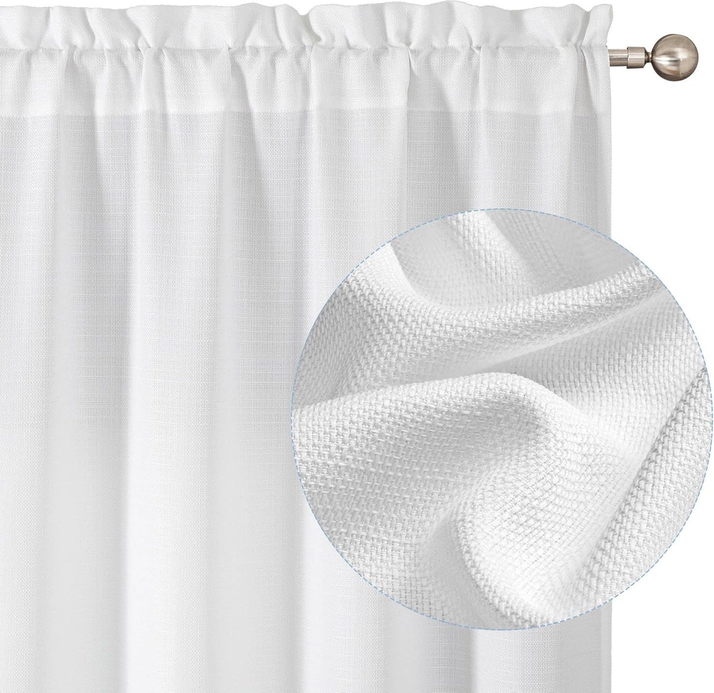 Chyhomenyc White Sheer Curtains - Soft Light Filtering Elegance