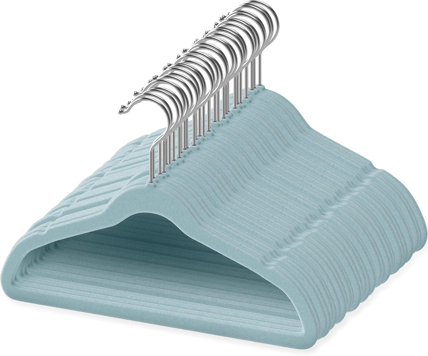 Premium Baby Velvet Hangers - 50 Pack Non-Slip Space-Saving
