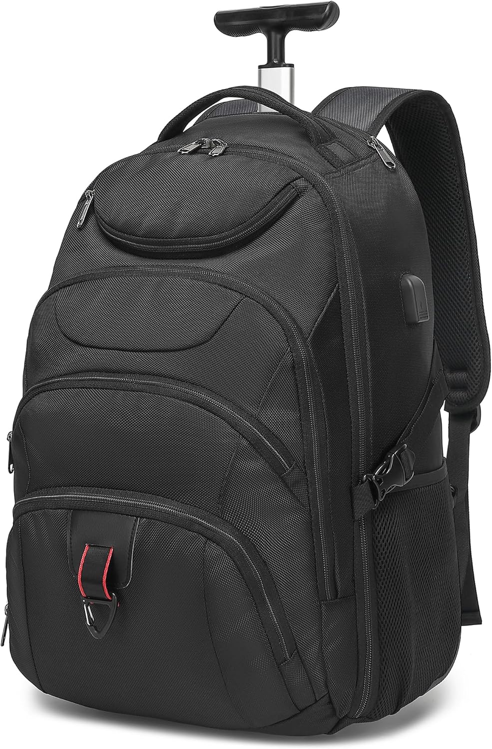 Boavan Rolling Backpack: 17 inch Water Resistant Wheeled Bag