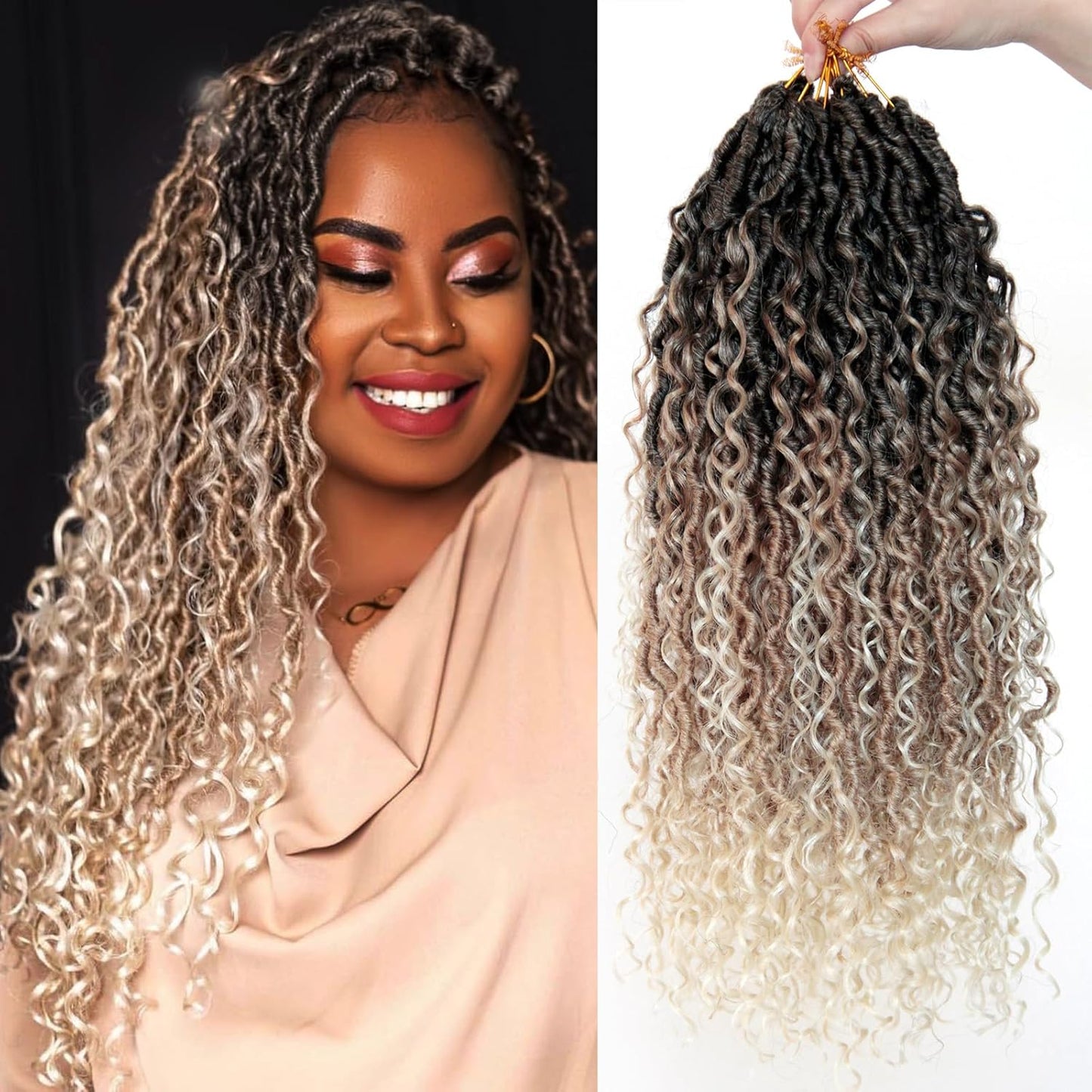 Goddess Locs Crochet Hair 18Inch 8Packs for Stunning Styles