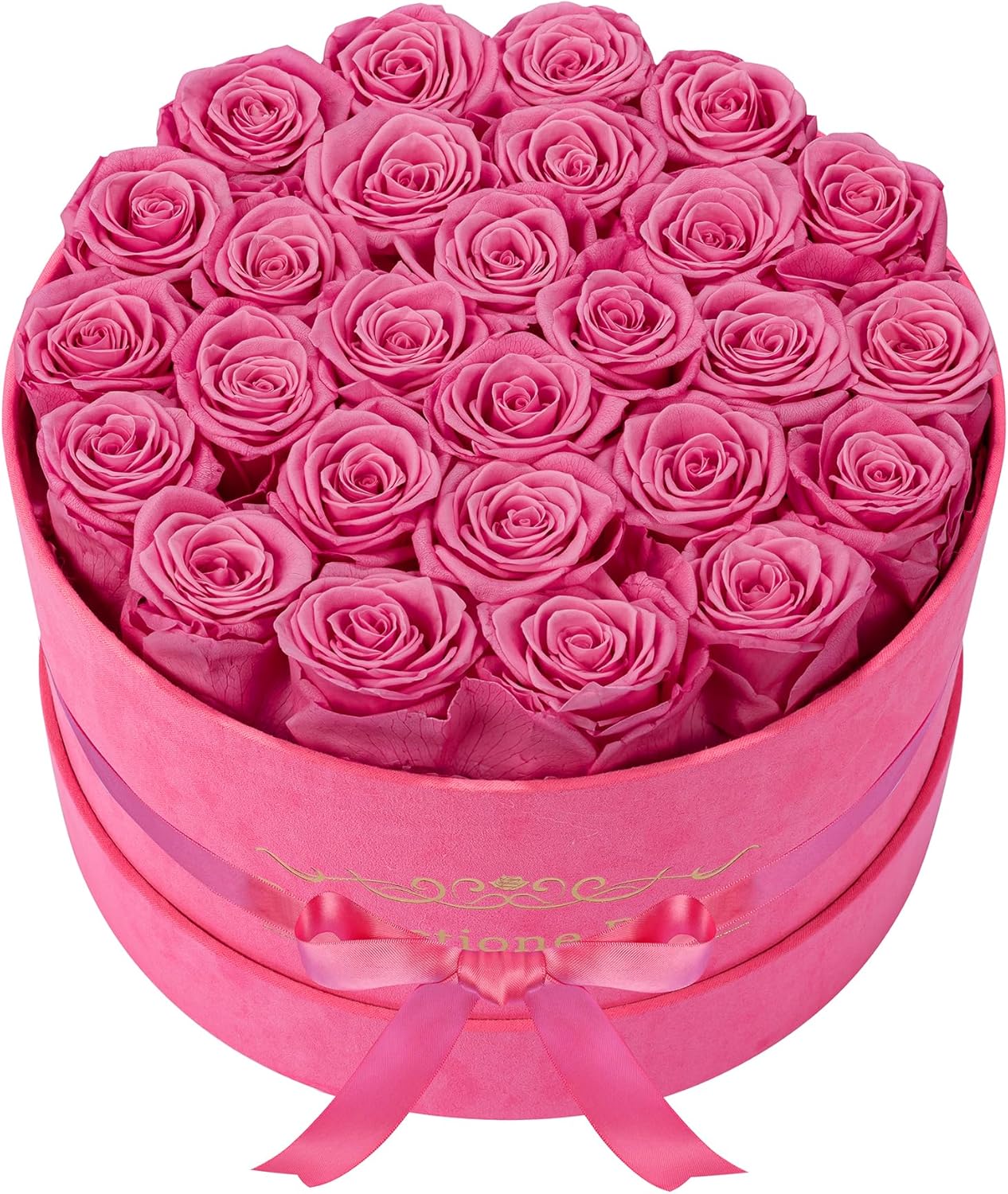 Perfectione Roses Velvet Pink Box of 27 Preserved Roses Gift