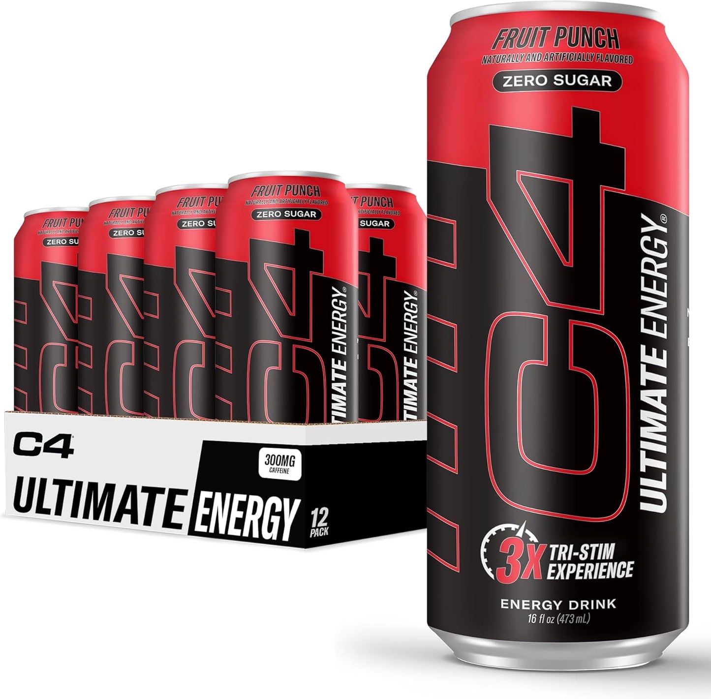 C4 Ultimate Pre Workout Energy Drink with 300mg Caffeine