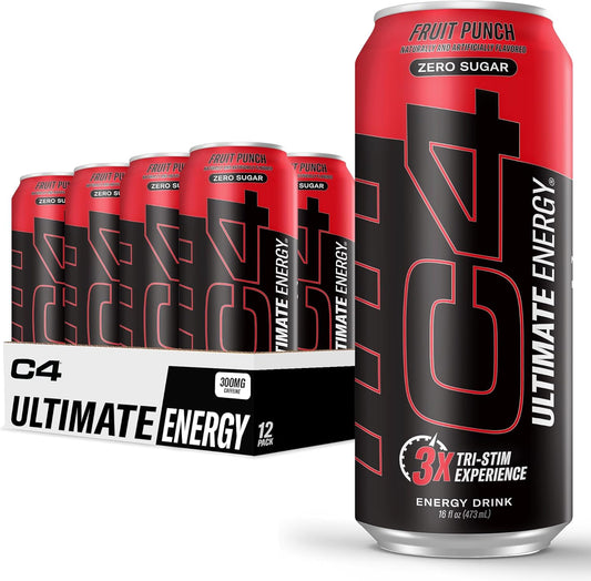 C4 Ultimate Pre Workout Energy Drink with 300mg Caffeine