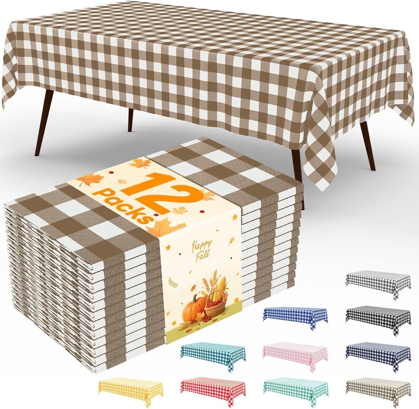 Buffalo Disposable Table Cloths - 12 Packs for Every Occasion