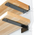 6 Pack Floating Shelf Bracket 12 in Heavy Duty Hidden L Brackets