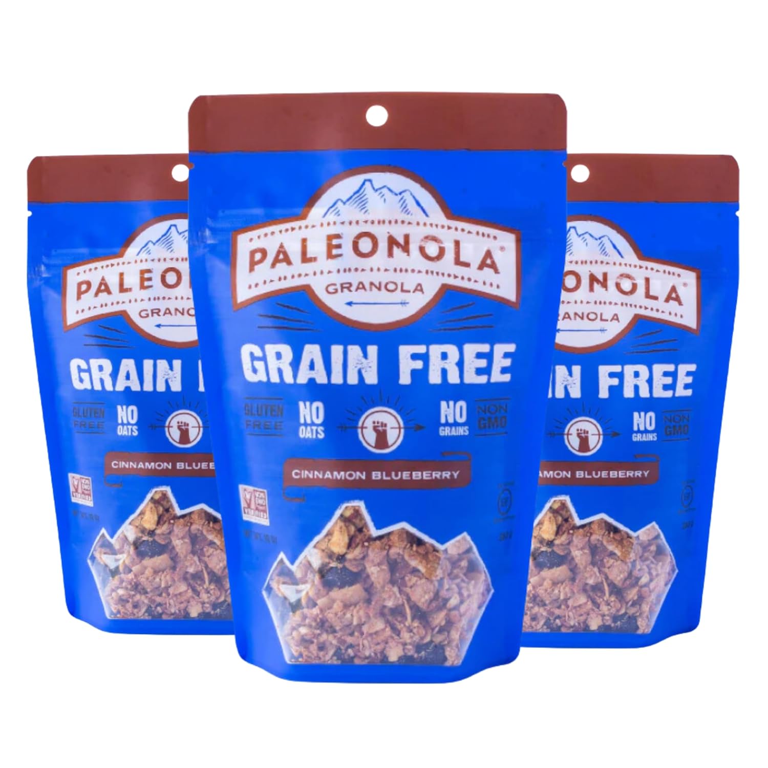Paleonola Grain Free Granola Cinnamon Blueberry Flavor 3 Pack