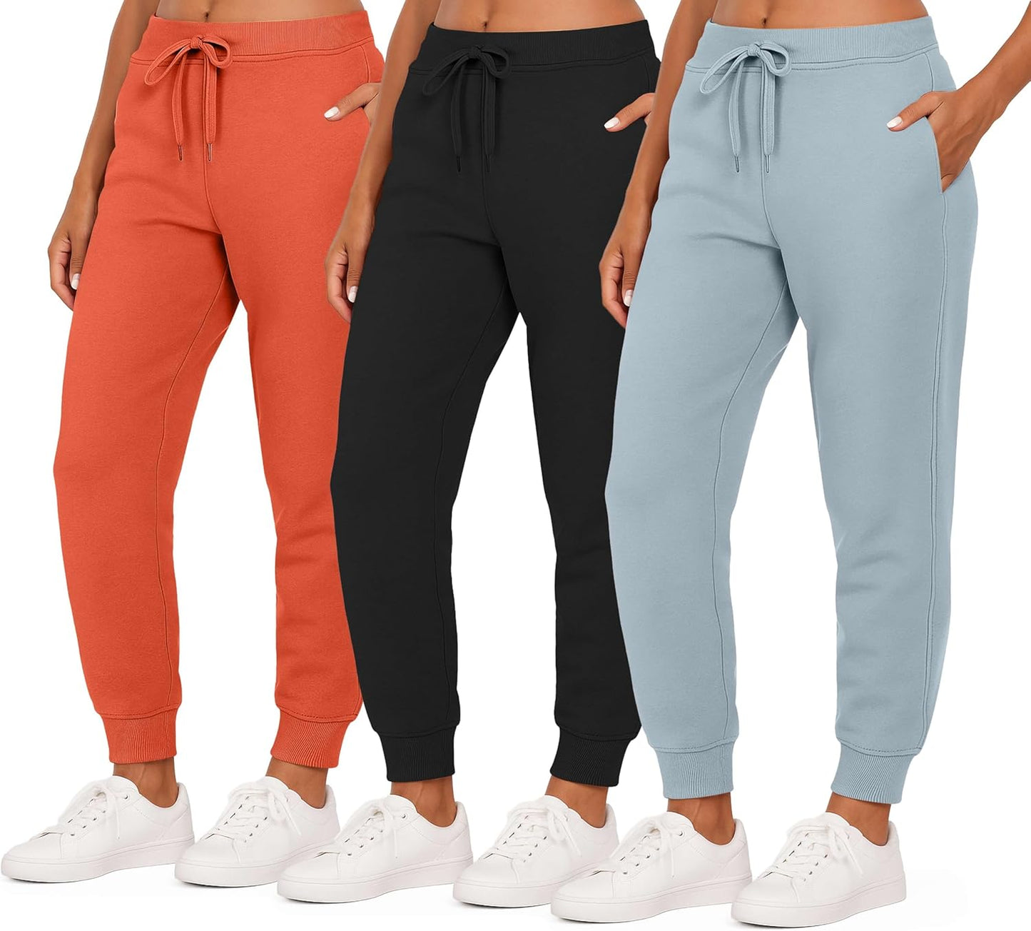 Women's Ultra-Soft Fleece Joggers: 3 Pack for Cozy Comfort