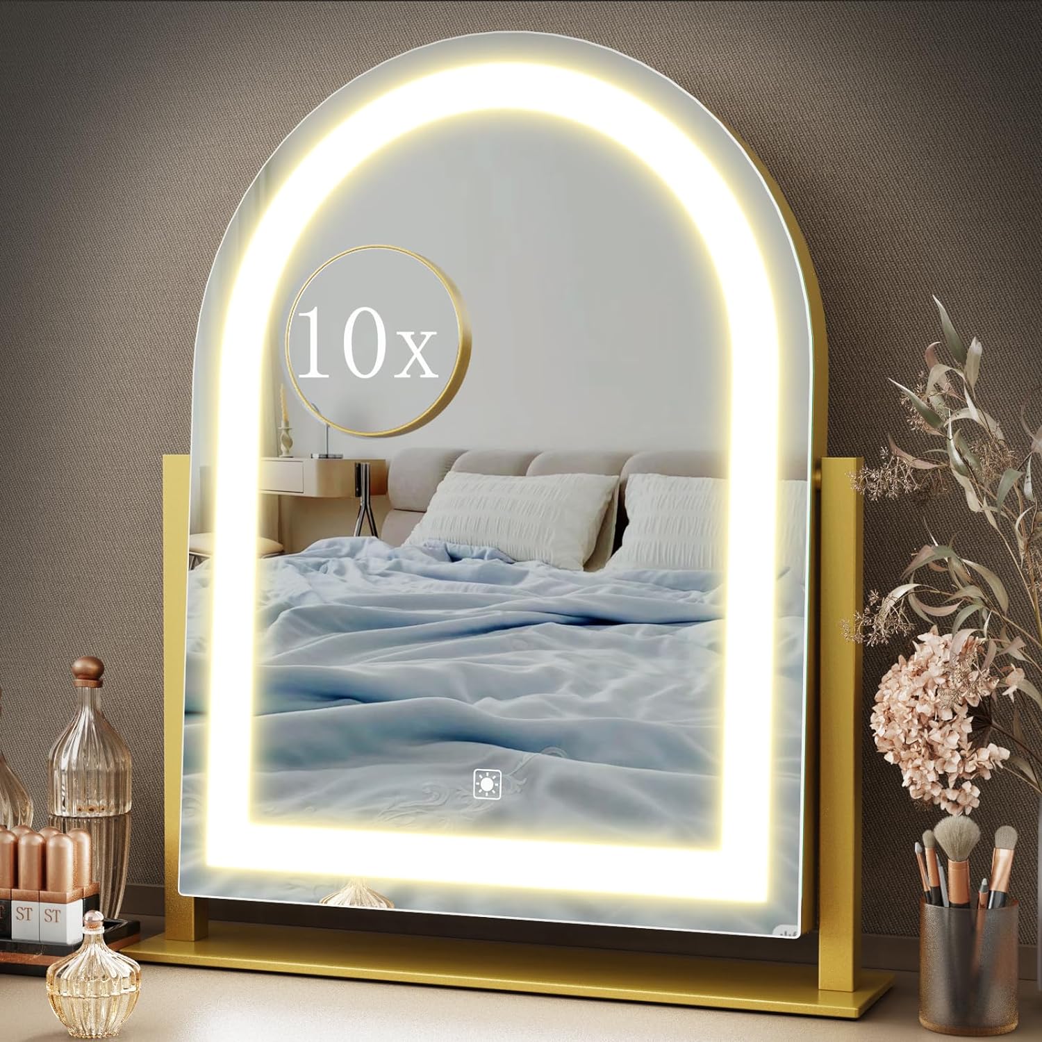 3 Color Lighted Hollywood Vanity Mirror