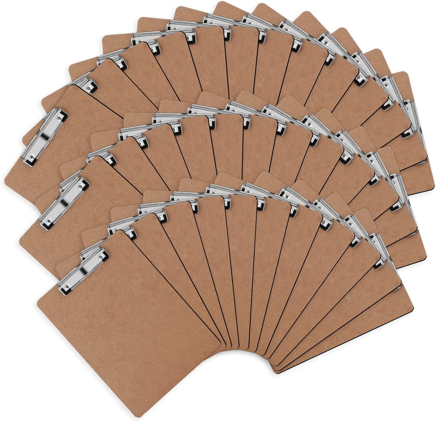 PANDRI 36 Pack Hardboard Clipboards for Office and Classroom Use