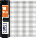 SEBOSS Hardware Cloth 1/2 in 36 x 50 ft - Durable Black Vinyl Mesh