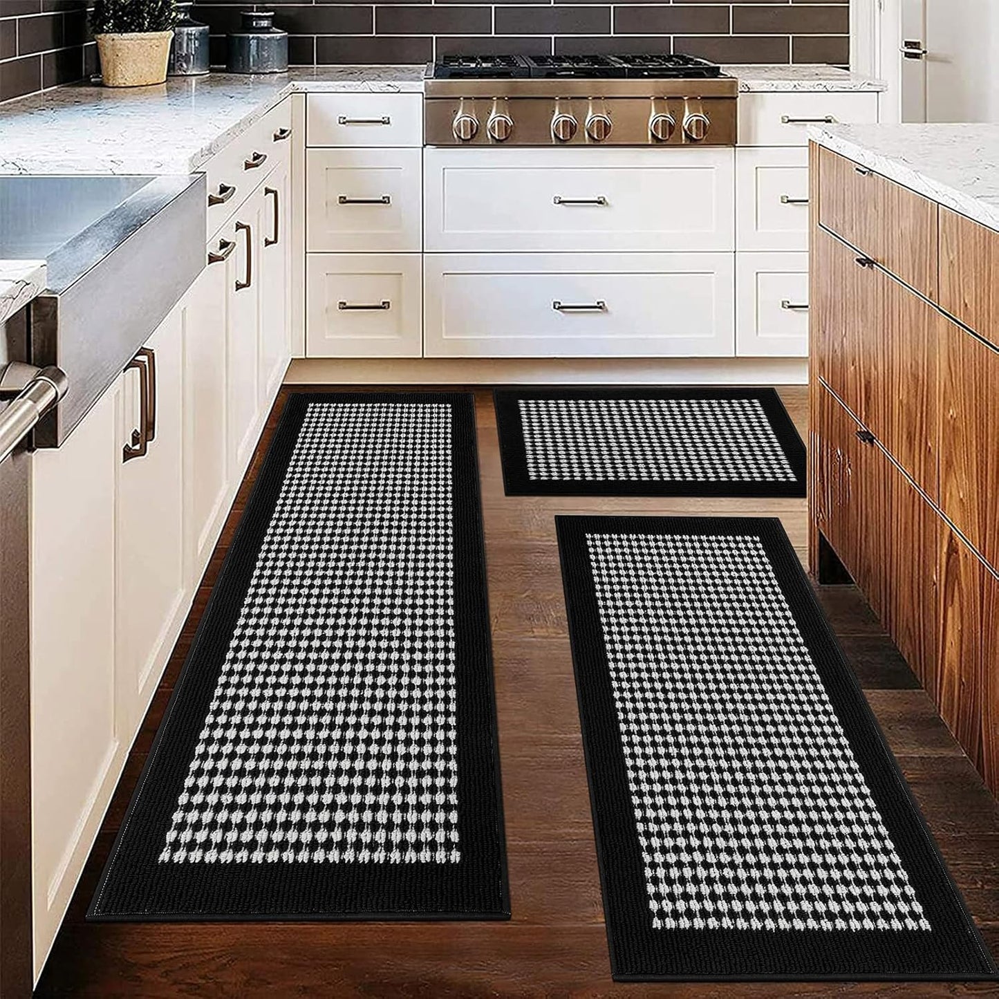 Ileading Kitchen Mat Sets 3 Piece Non Slip Washable Rugs
