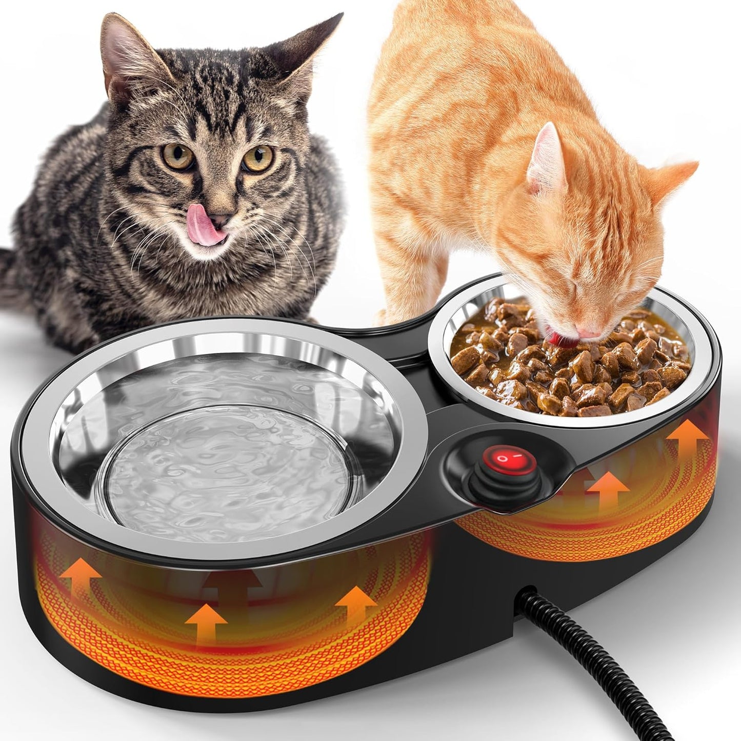 Stainless-Steel Heated Cat Bowl - Non-Freezing Winter Solution!