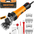 BEETRO 500W Electric Professional Sheep Shears - Heavy Duty 6-Speed