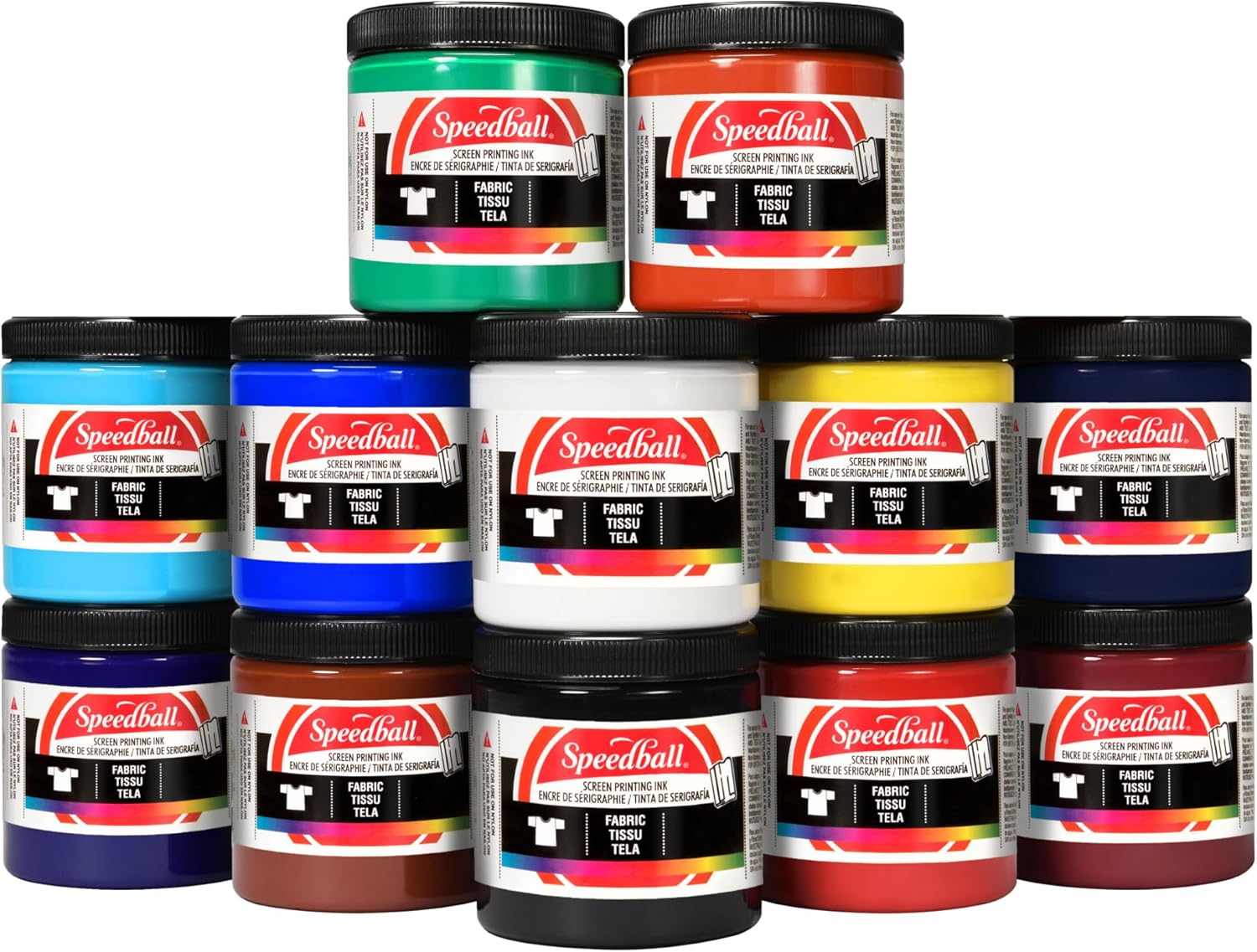 Speedball Fabric Screen Printing Ink Studio Set for Vibrant Prints