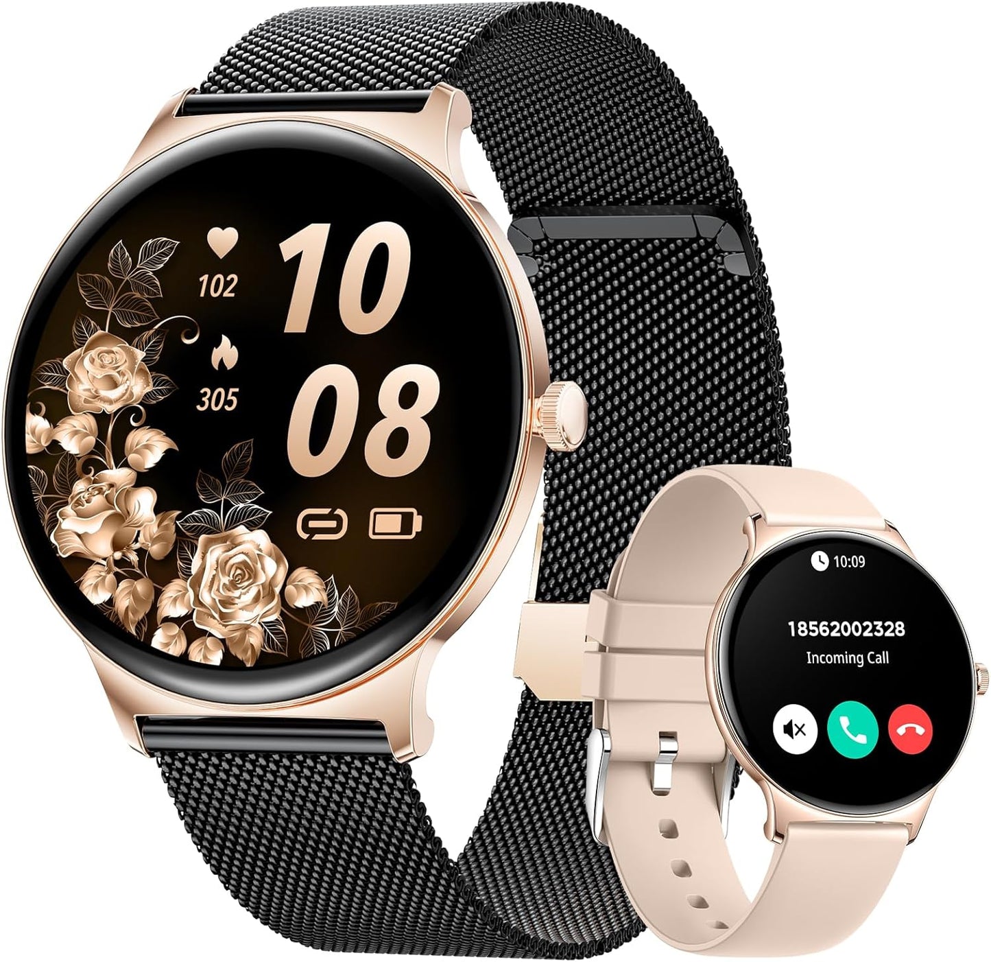 Smart Watches for Women with AMOLED Screen and Fitness Tracker