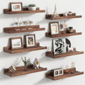 Floating Picture Ledge Shelves Set of 8 for Stylish Home Decor