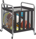 Rolling Sports Ball Storage Cart for Easy Organization and Access