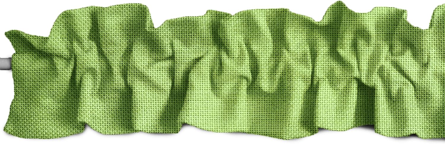Faux Burlap Sleeve Topper Window Valance for Home Decor