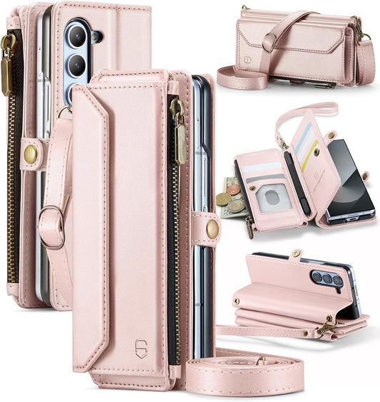 Crossbody Wallet Case for Samsung Galaxy Z Fold 6 with RFID