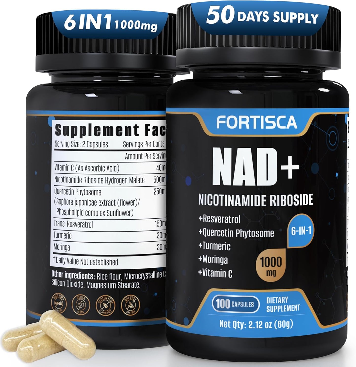 NAD+ Supplement 1000mg for Energy & Healthy Aging Support