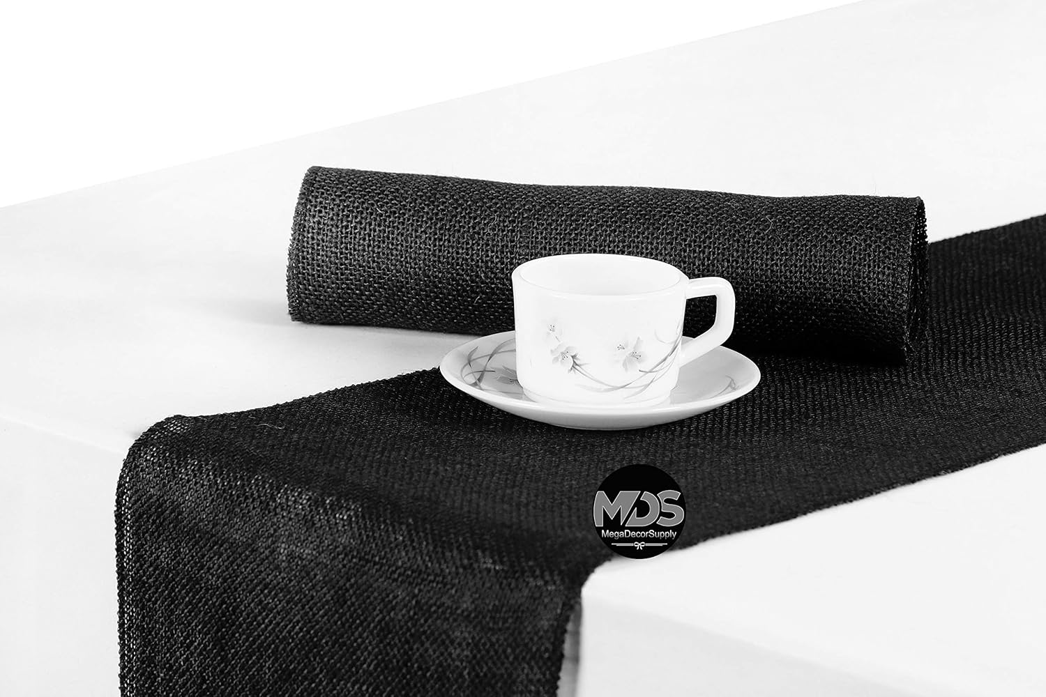 Natural Burlap Table Runner Set of 10 for Rustic Decor