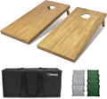 Regulation Size 4 ft x 2 ft Wooden Cornhole Boards Set - Stained