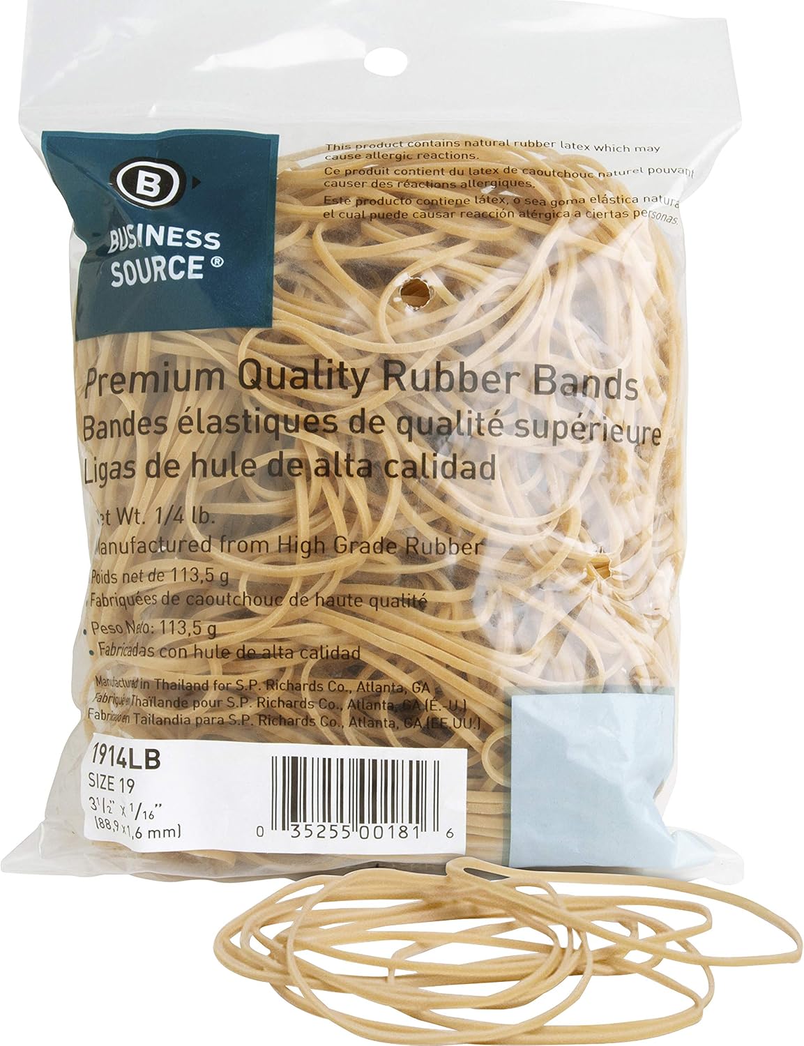Strong Natural Rubber Bands - 1914LB