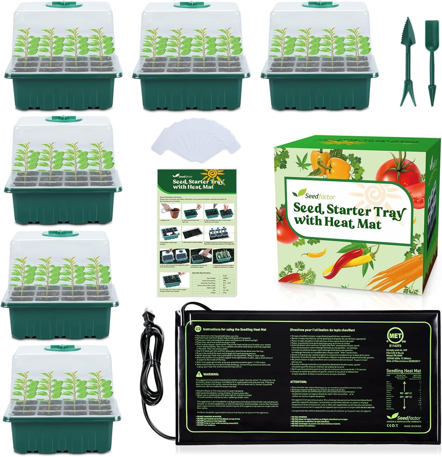 Seedfactor 7-Pack Seed Starter Tray - Optimal Germination