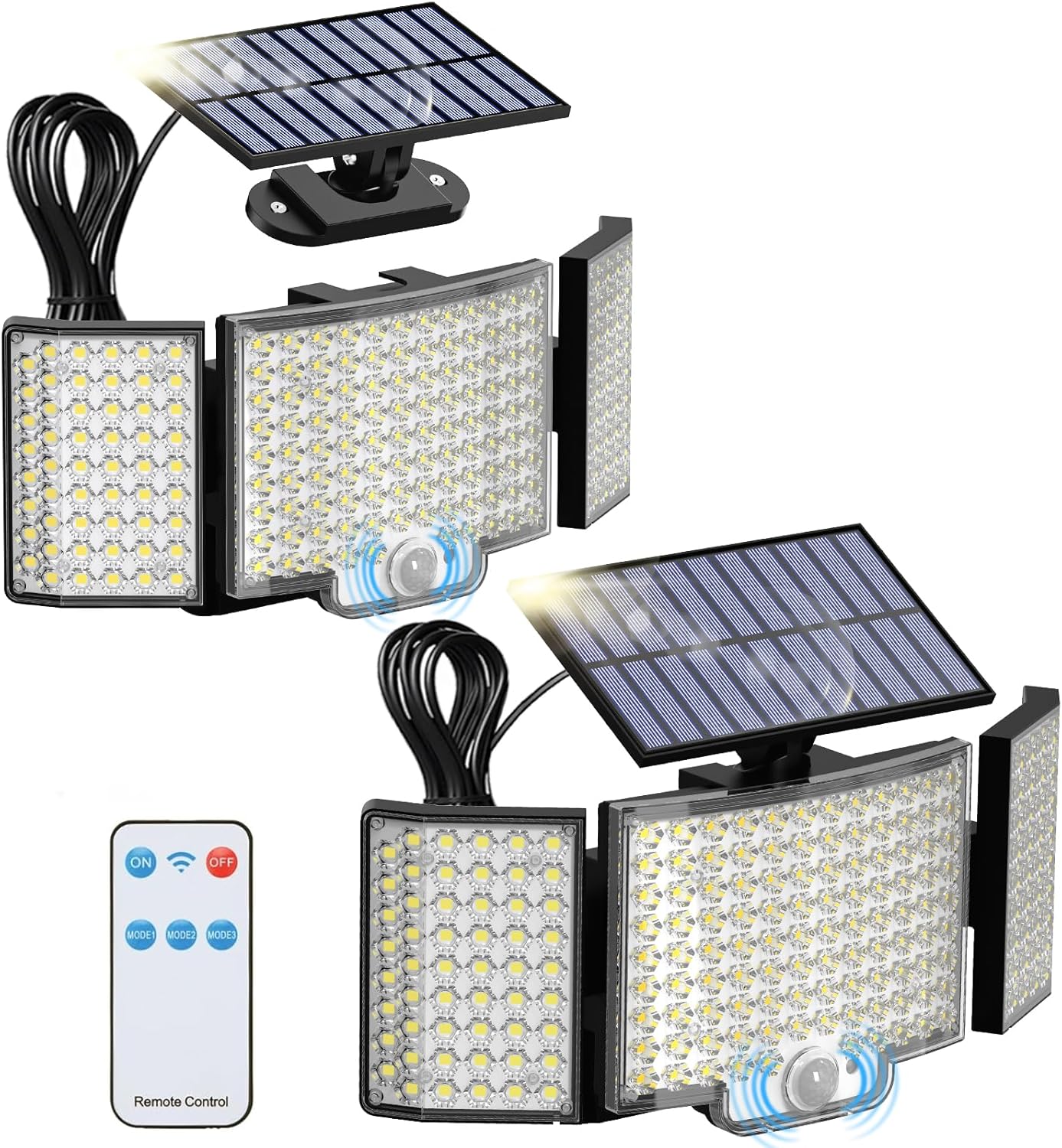 Solar Lights Outdoor 212 LED Flood Light with Remote Control