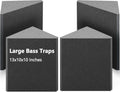 Large Bass Trap Acoustic Foam Corner 4 Pack - Reduce Echo & Bass
