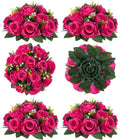 Pink Roses Artificial Flower Balls for Centerpieces - Reusable 3-in-1